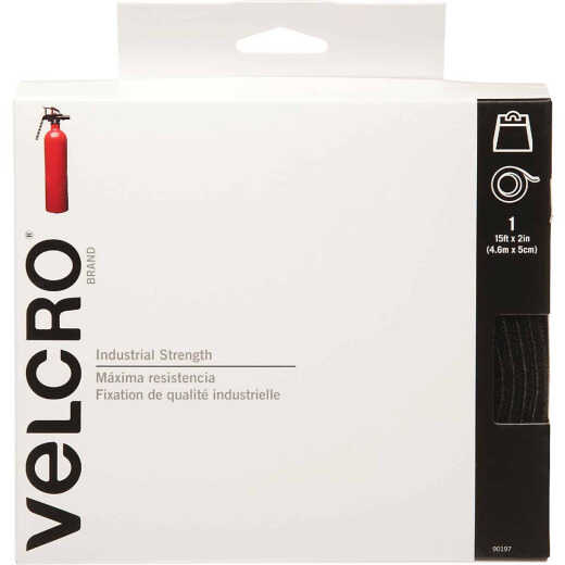VELCRO Brand 2 In. x 15 Ft. Black Industrial Strength Hook & Loop Roll