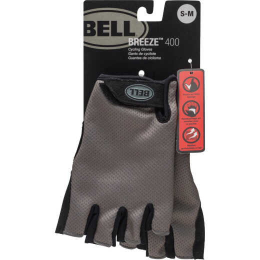 Bell Breeze 400 Black Suede Cycling Gloves, S/M
